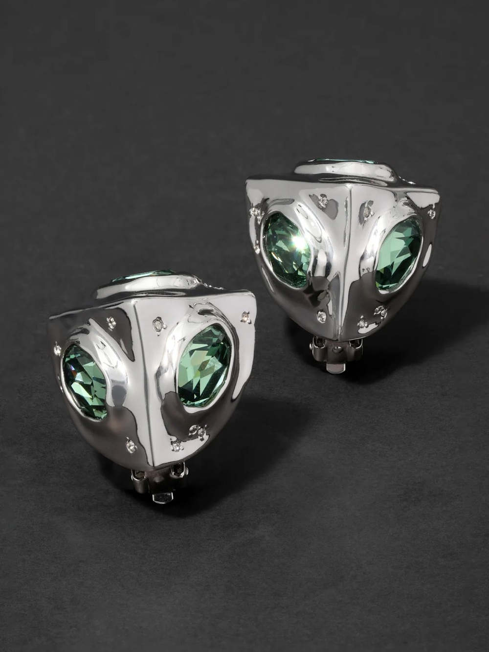 Alexis Bittar Pyramid Relic Clip Earrings